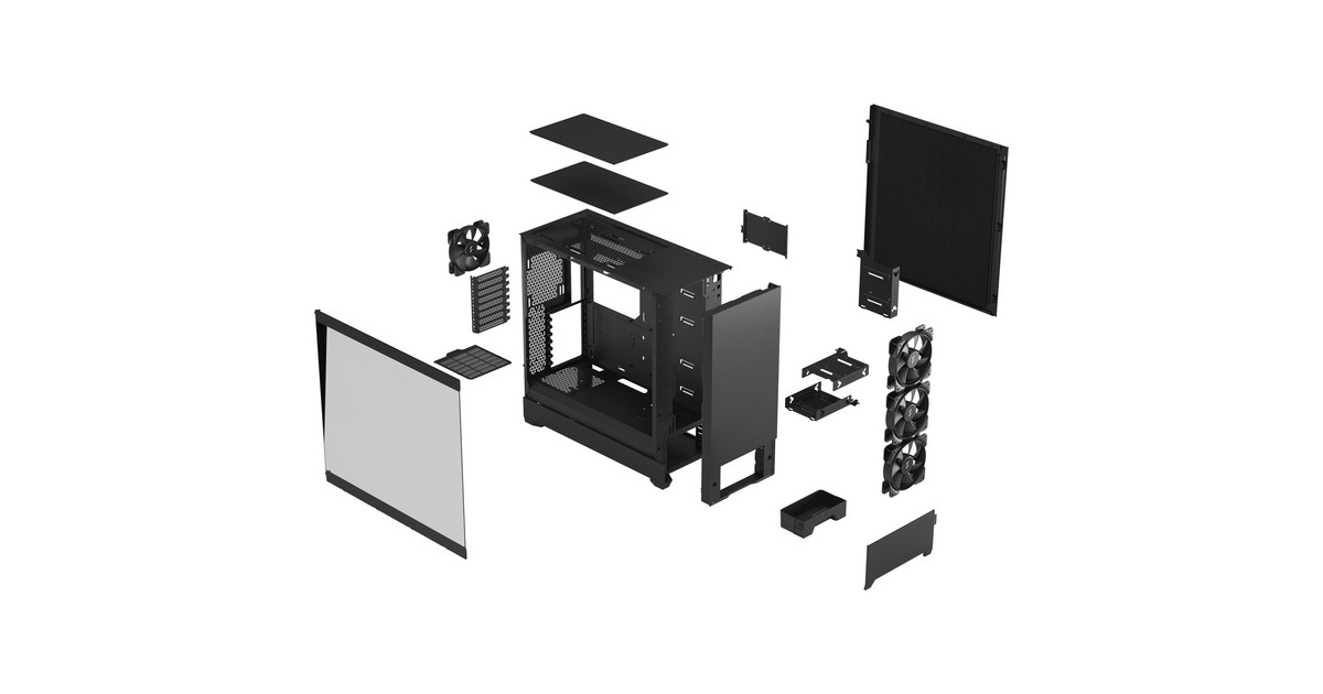 Fractal Design Pop XL Silent Black TG Clear Tint, Big-Tower-Gehäuse(schwarz)