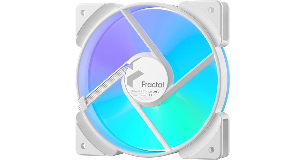Fractal Design Prisma AL-12 PWM ARGB White, Gehäuselüfter(weiß, Einzellüfter)