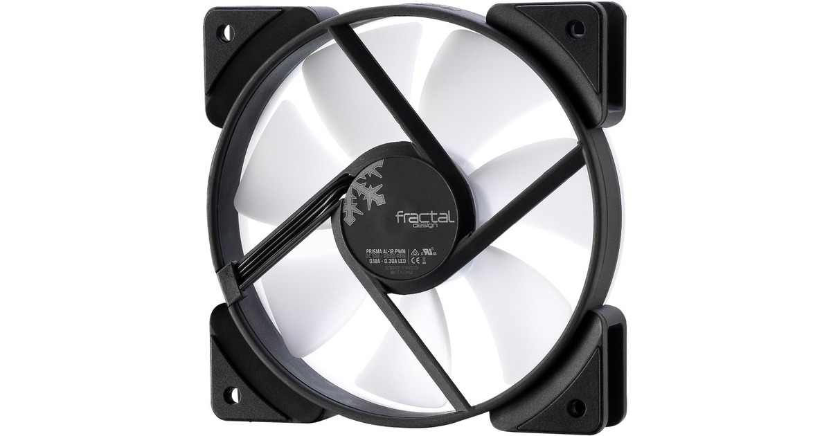 Fractal Design Prisma AL-12 PWM ARGB , Gehäuselüfter(weiß/transparent, Einzellüfter)