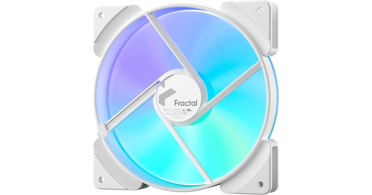 Fractal Design Prisma AL-14 PWM ARGB White, Gehäuselüfter(weiß, Einzellüfter)
