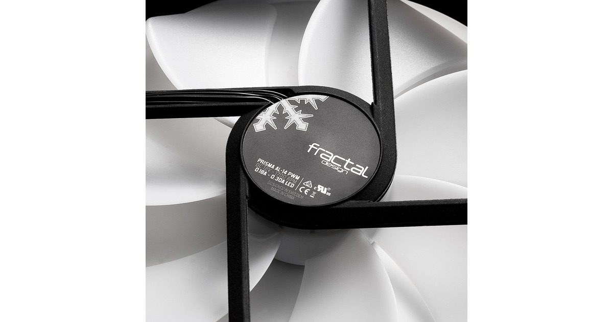 Fractal Design Prisma AL-14 PWM ARGB, Gehäuselüfter(weiß/transparent, Einzellüfter)
