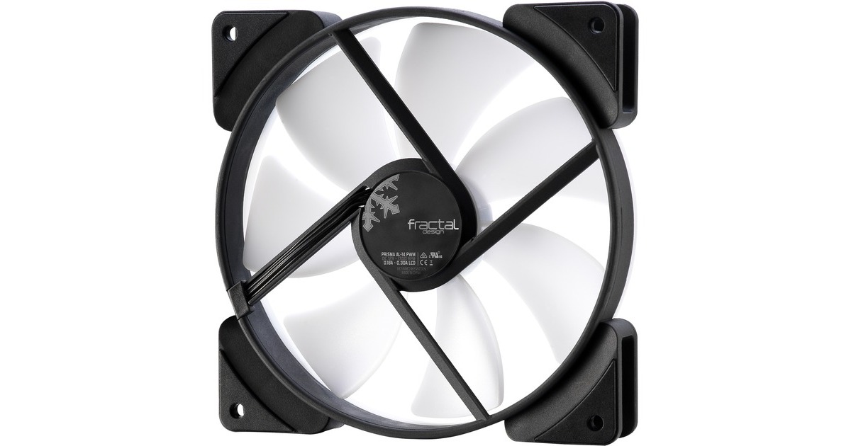 Fractal Design Prisma AL-14 PWM ARGB, Gehäuselüfter(weiß/transparent, Einzellüfter)