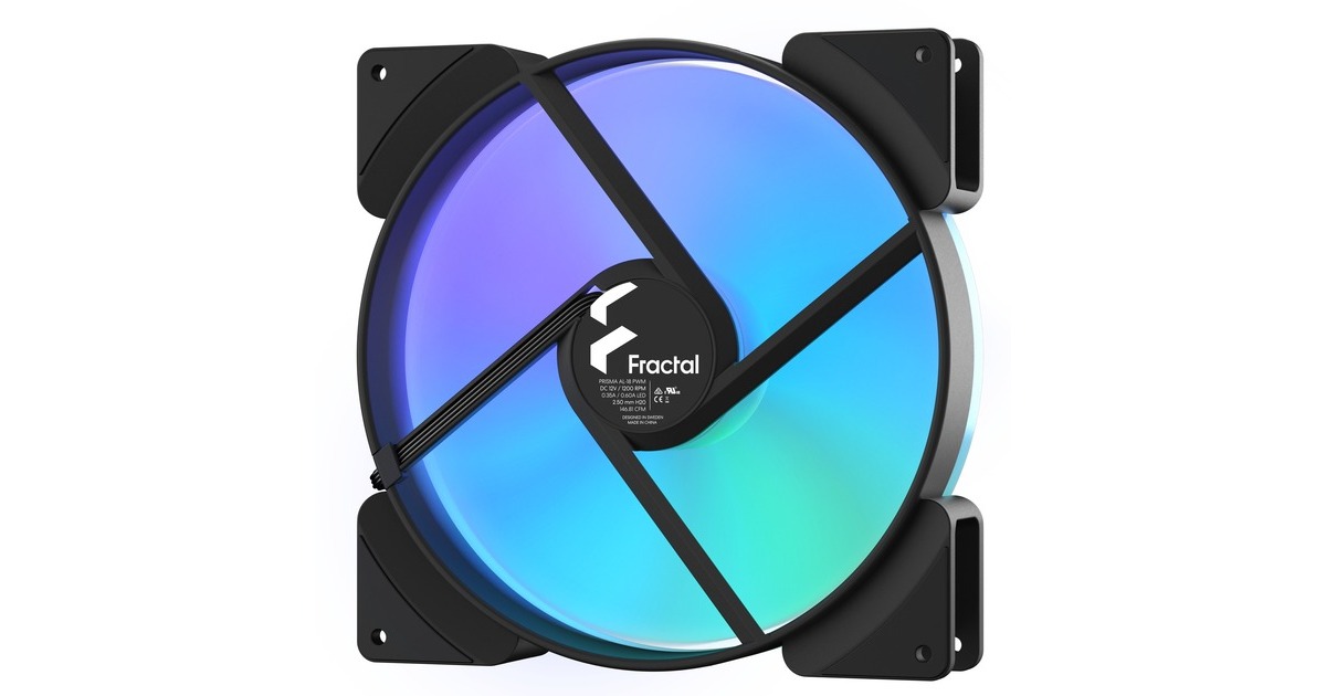 Fractal Design Prisma AL-18 ARGB PWM 2-Pack, Gehäuselüfter(schwarz/weiß, 2er Pack)