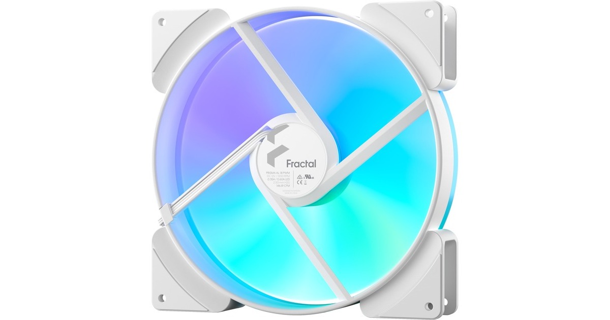 Fractal Design Prisma AL-18 ARGB PWM White, Gehäuselüfter(weiß)