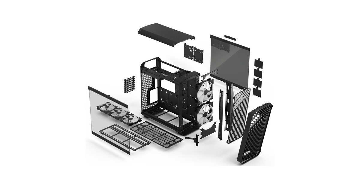 Fractal Design Torrent Black RGB TG Light Tint, Tower-Gehäuse(schwarz, Tempered Glass)