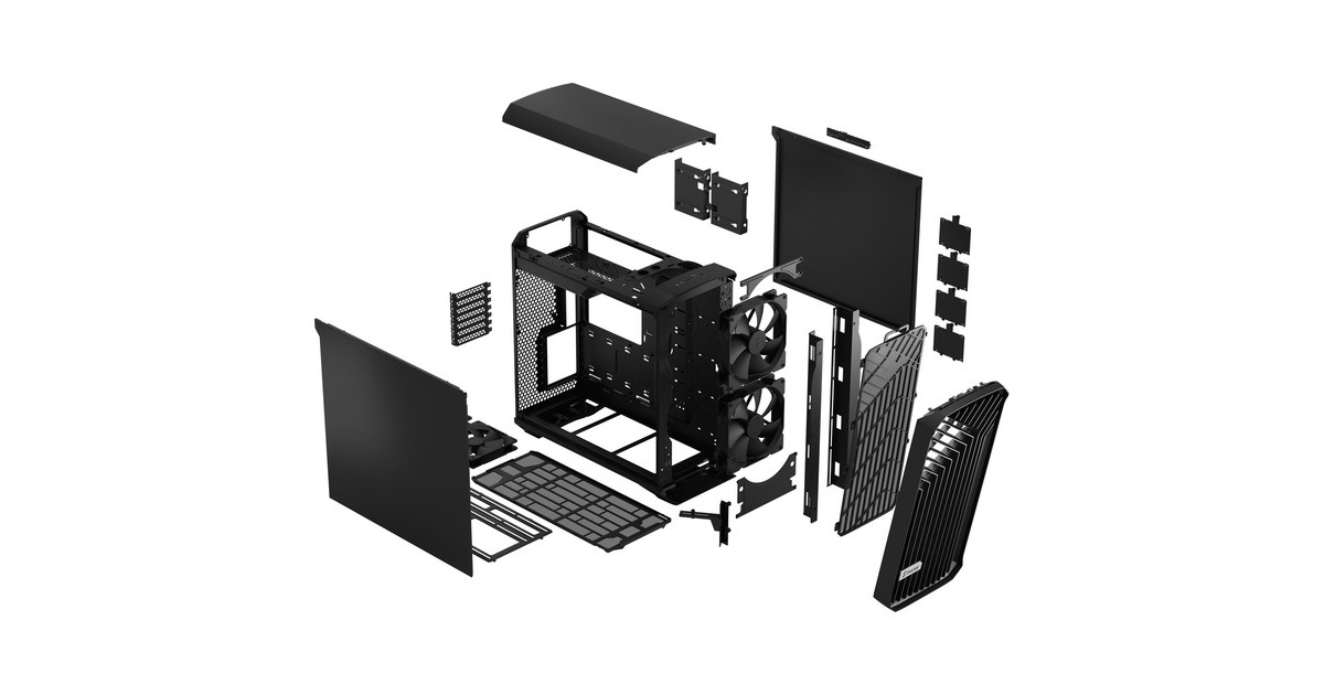 Fractal Design Torrent Black Solid, Tower-Gehäuse(schwarz)