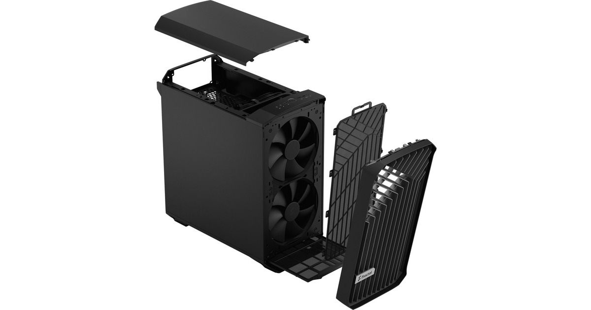 Fractal Design Torrent Compact Black Solid, Tower-Gehäuse(schwarz, Seitenteile aus Stahl, Outlet)
