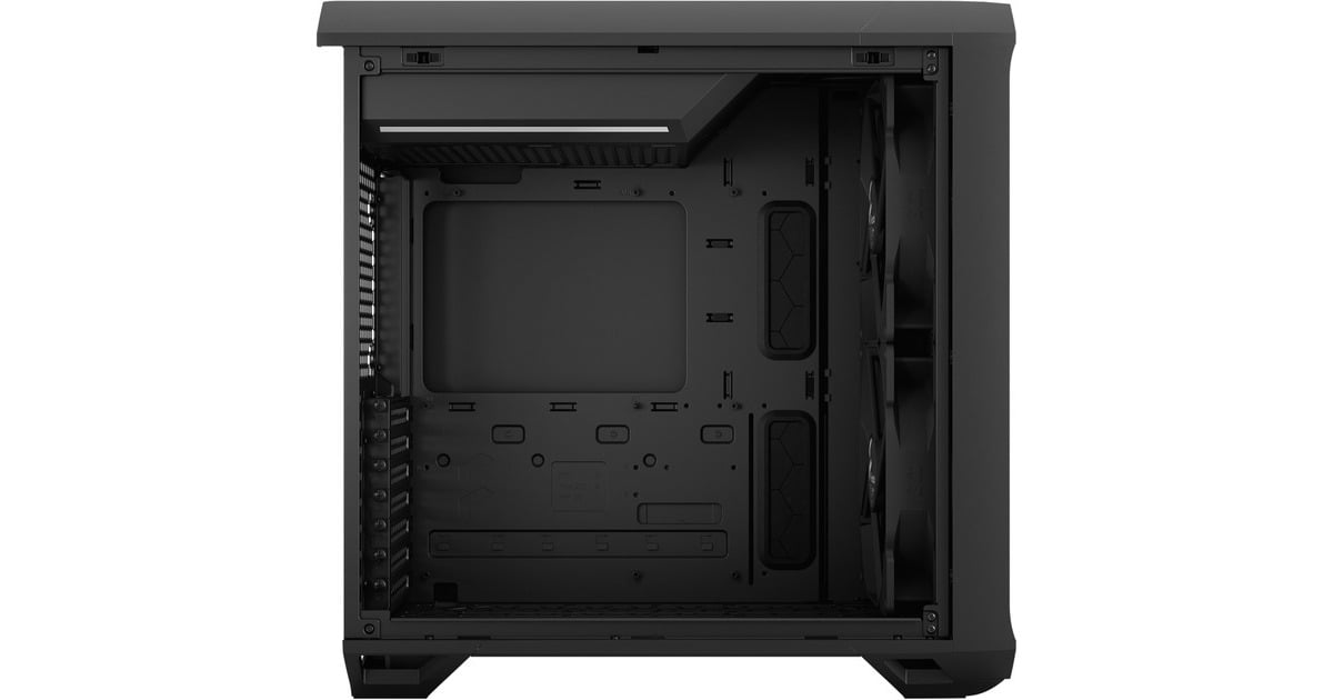 Fractal Design Torrent Compact Black Solid, Tower-Gehäuse(schwarz, Seitenteile aus Stahl)