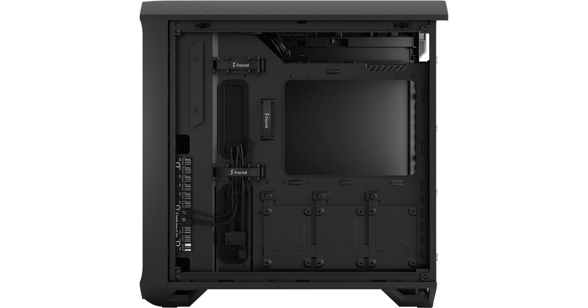 Fractal Design Torrent Compact Black Solid, Tower-Gehäuse(schwarz, Seitenteile aus Stahl)
