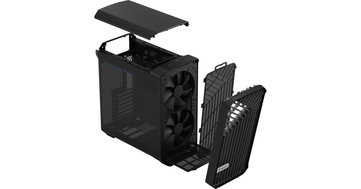 Fractal Design Torrent Compact Black TG Dark Tint, Tower-Gehäuse(schwarz, Tempered Glass)