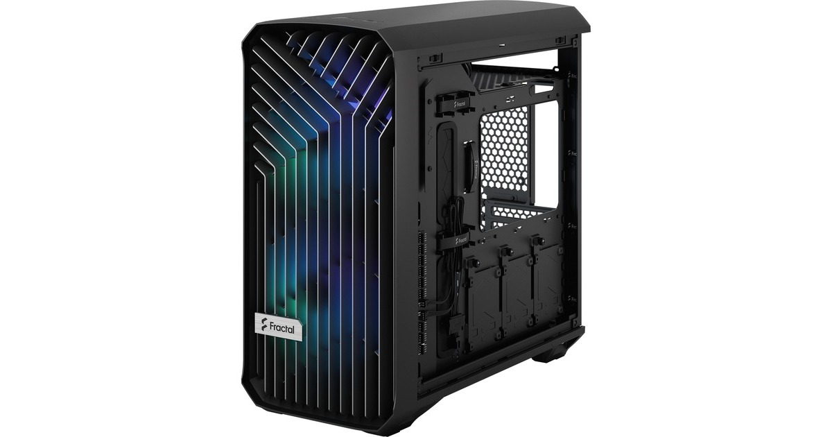Fractal Design Torrent Compact RGB Black TG Light Tint, Tower-Gehäuse(schwarz, Tempered Glass)