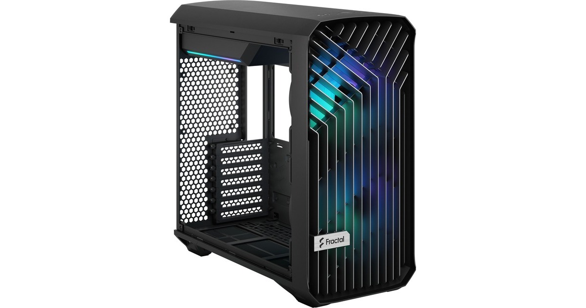 Fractal Design Torrent Compact RGB Black TG Light Tint, Tower-Gehäuse(schwarz, Tempered Glass)