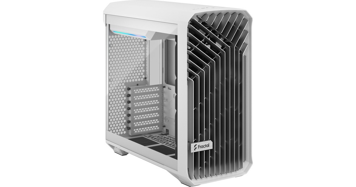 Fractal Design Torrent Compact White TG Clear Tint, Tower-Gehäuse(weiß, Tempered Glass)