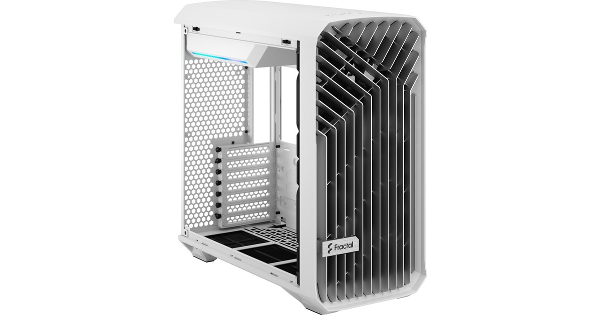 Fractal Design Torrent Compact White TG Clear Tint, Tower-Gehäuse(weiß, Tempered Glass)