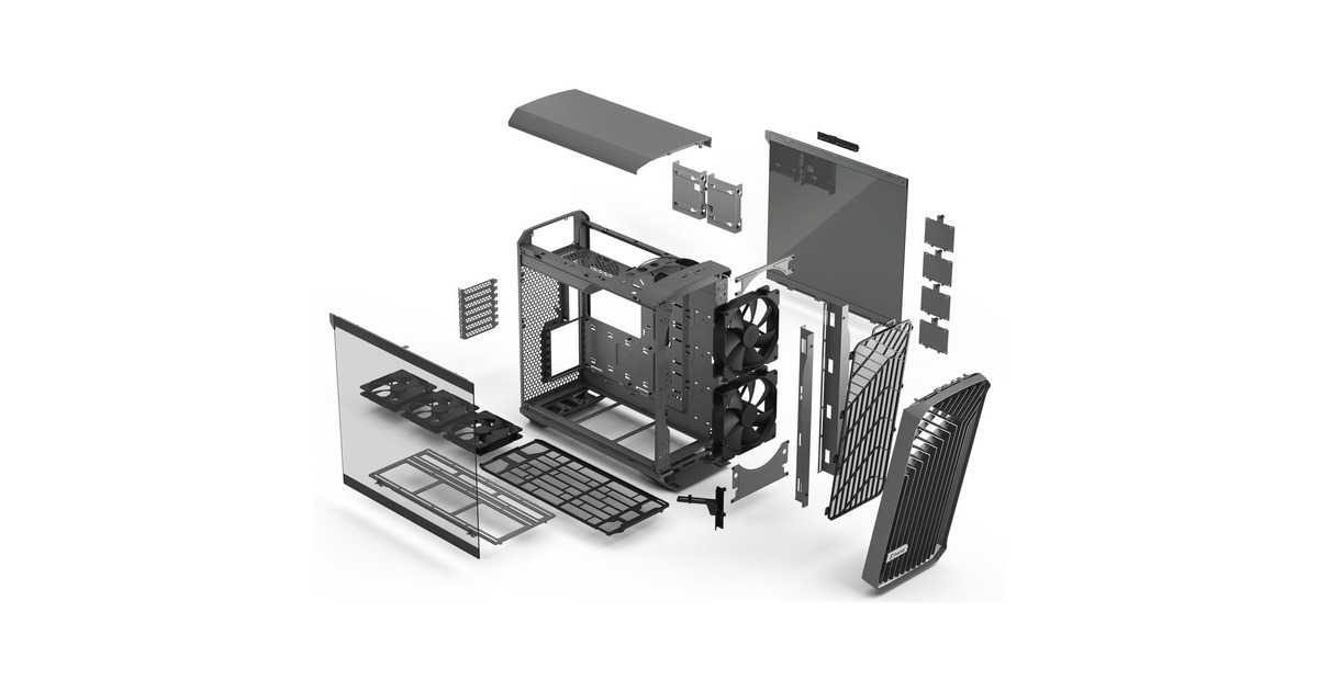 Fractal Design Torrent Gray TG Light Tint, Tower-Gehäuse(grau, Tempered Glass)