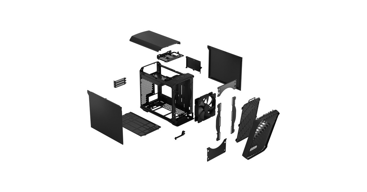 Fractal Design Torrent Nano Black Solid, Tower-Gehäuse(schwarz)