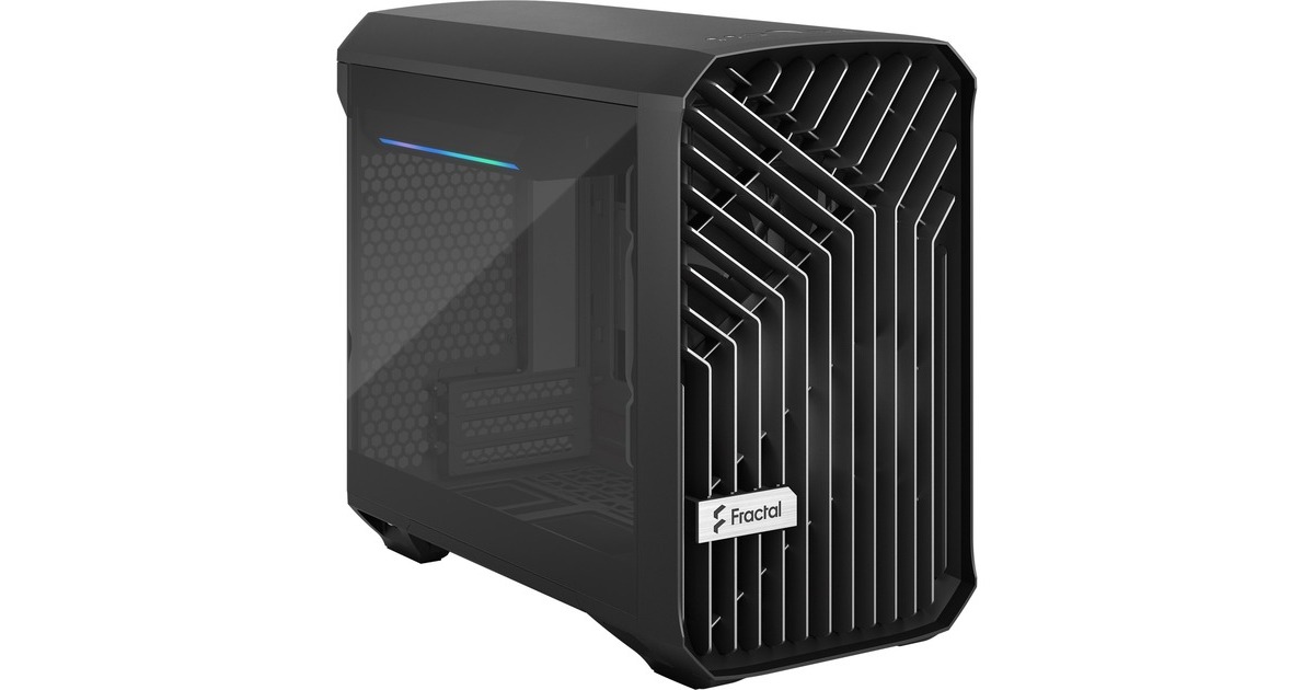 Fractal Design Torrent Nano Black TG Dark Tint, Tower-Gehäuse(schwarz, Tempered Glass)