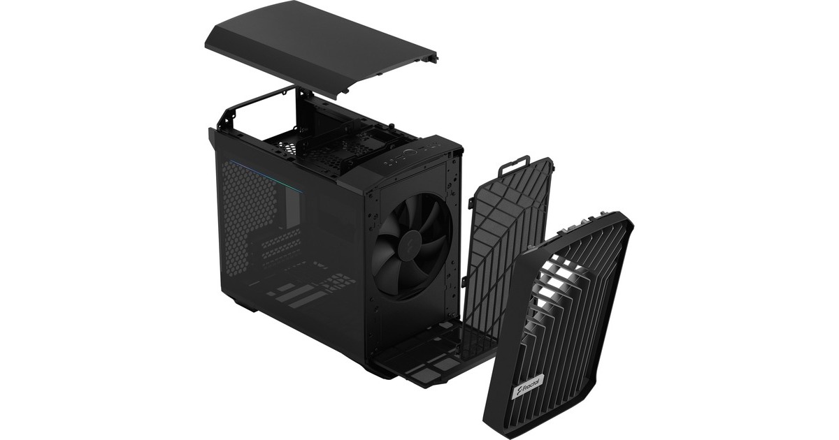 Fractal Design Torrent Nano Black TG Dark Tint, Tower-Gehäuse(schwarz, Tempered Glass)
