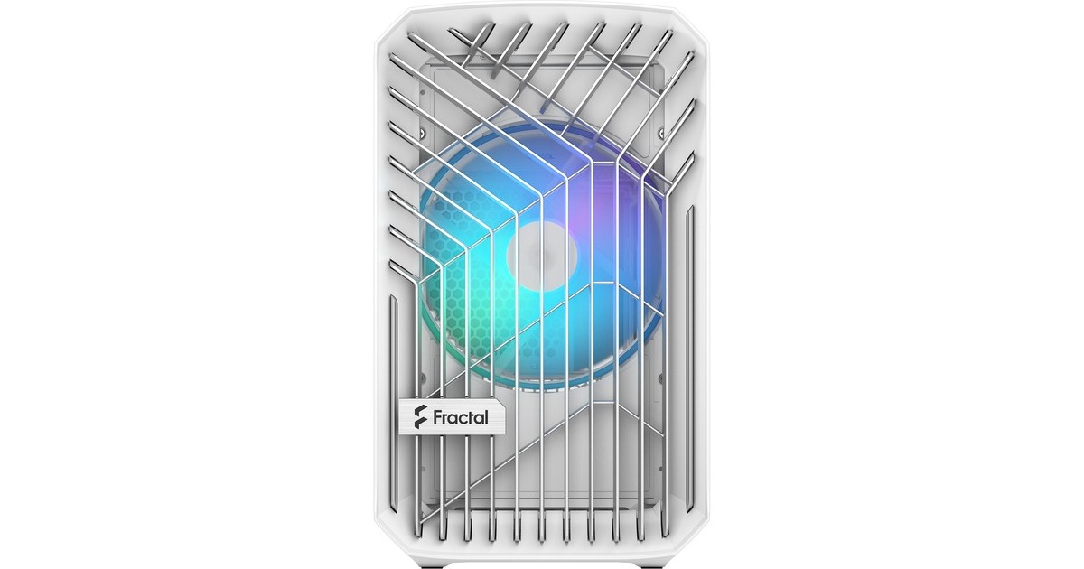 Fractal Design Torrent Nano RGB White TG Light Tint, Tower-Gehäuse(weiß, Tempered Glass)