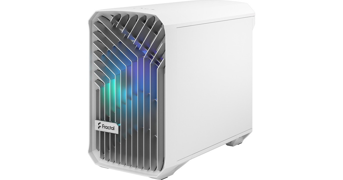 Fractal Design Torrent Nano RGB White TG Light Tint, Tower-Gehäuse(weiß, Tempered Glass)