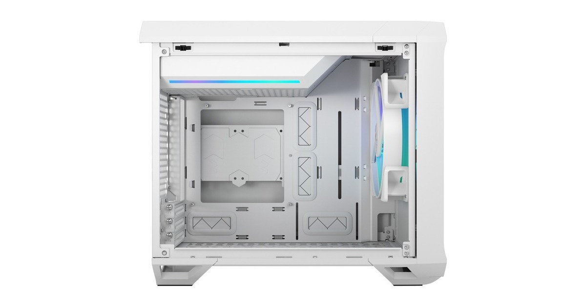 Fractal Design Torrent Nano RGB White TG Light Tint, Tower-Gehäuse(weiß, Tempered Glass)