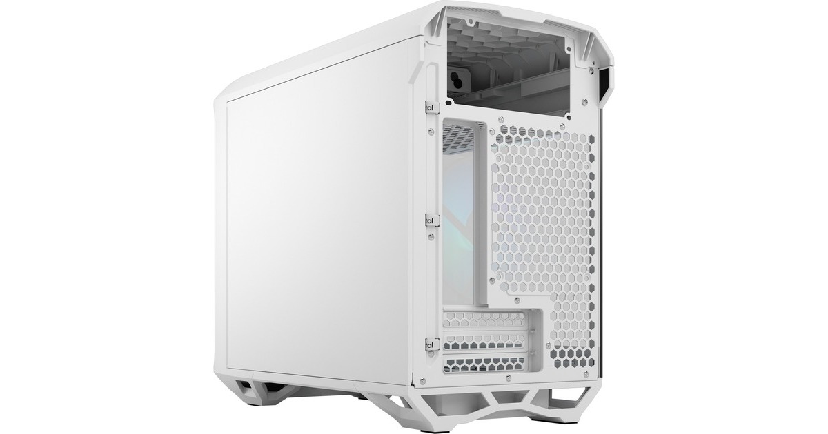 Fractal Design Torrent Nano RGB White TG Light Tint, Tower-Gehäuse(weiß, Tempered Glass)