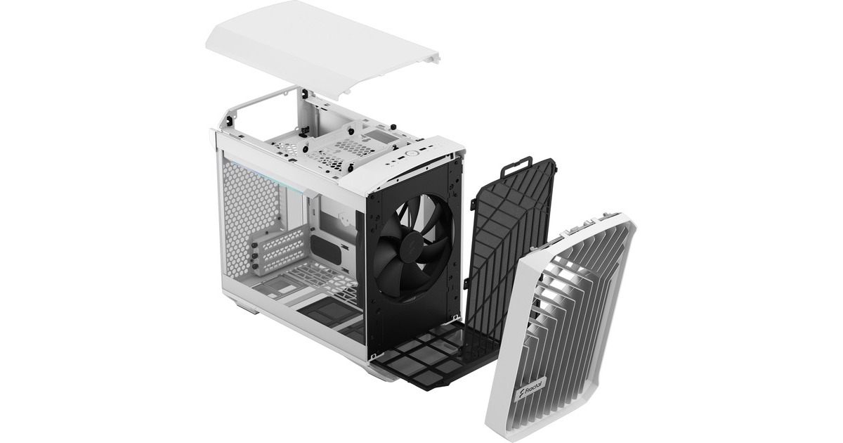 Fractal Design Torrent Nano White TG Clear Tint, Tower-Gehäuse(weiß, Tempered Glass, Outlet)