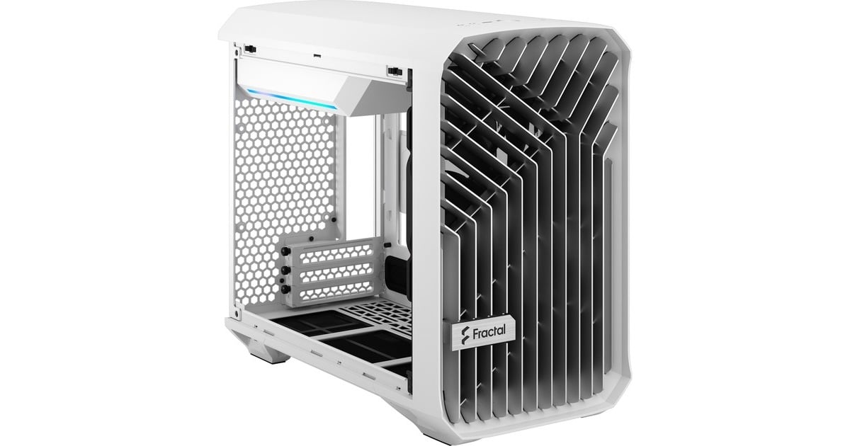 Fractal Design Torrent Nano White TG Clear Tint, Tower-Gehäuse(weiß, Tempered Glass)