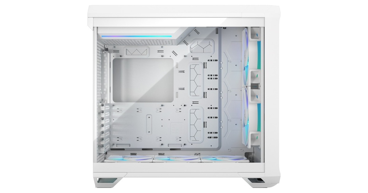 Fractal Design Torrent White RGB TG Clear Tint, Tower-Gehäuse(weiß, Tempered Glass)