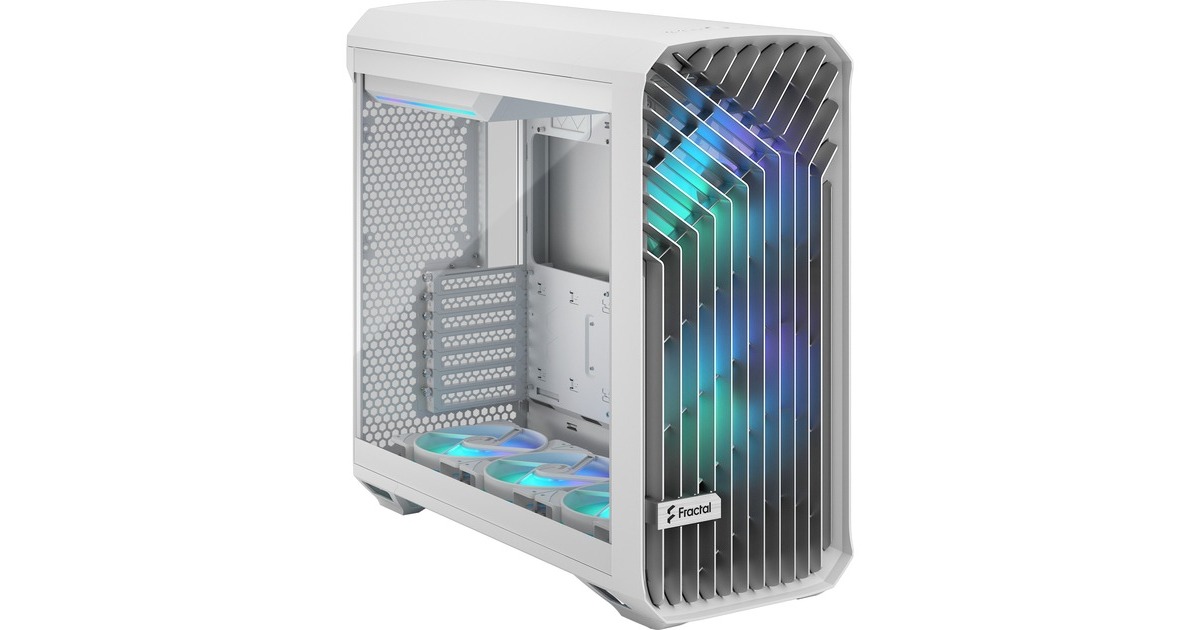 Fractal Design Torrent White RGB TG Clear Tint, Tower-Gehäuse(weiß, Tempered Glass)