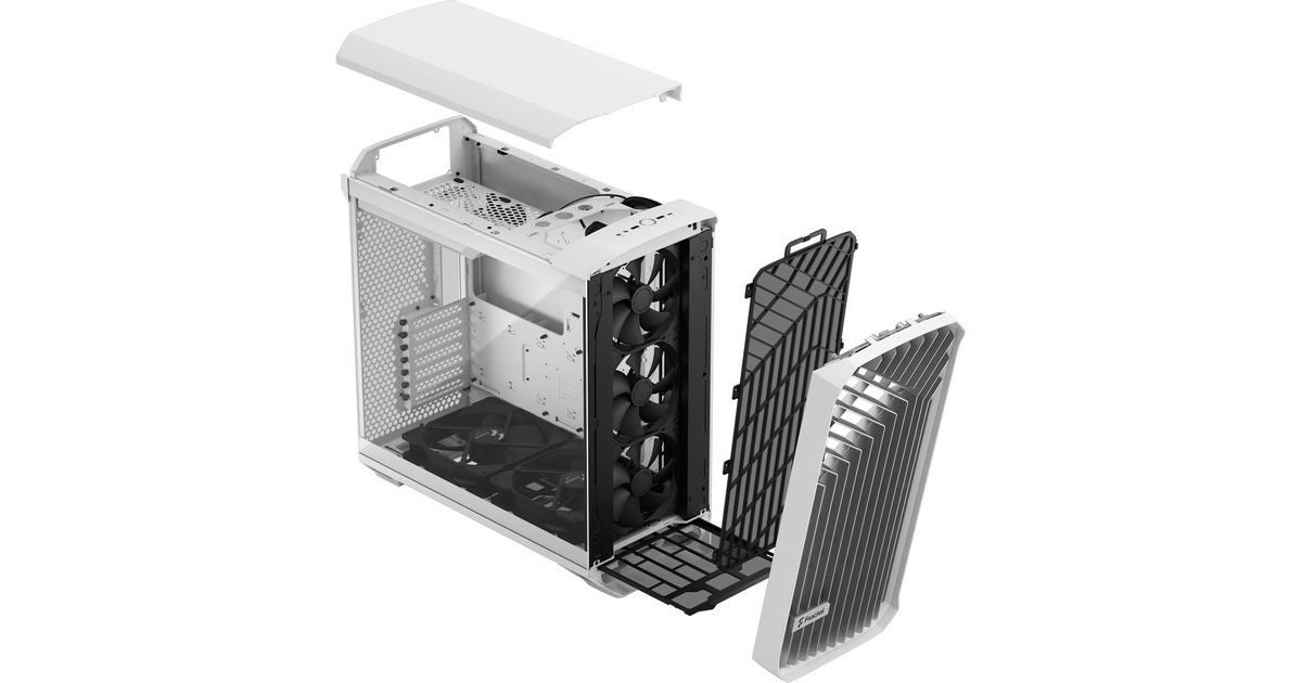 Fractal Design Torrent White TG Clear Tint, Tower-Gehäuse(weiß, Tempered Glass)