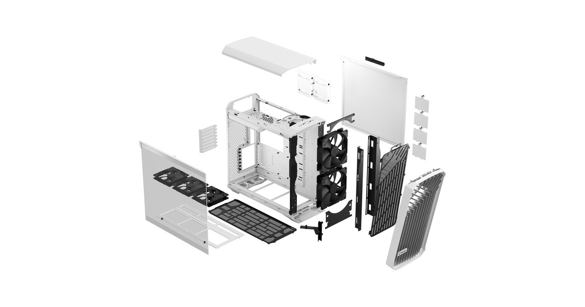 Fractal Design Torrent White TG Clear Tint, Tower-Gehäuse(weiß, Tempered Glass)