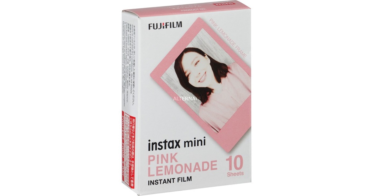 Fujifilm Instax Mini Instant Pink Lemonade, Fotopapier(10 Blatt, 62 x 46 mm)