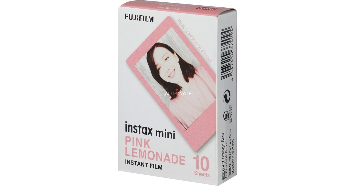 Fujifilm Instax Mini Instant Pink Lemonade, Fotopapier(10 Blatt, 62 x 46 mm)