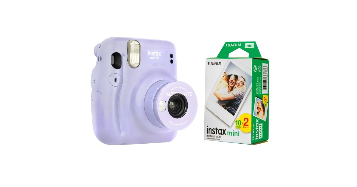 Fujifilm instax Mini 11 Bundle, Sofortbildkamera(hellviolett, inklusive instax mini Film 1x 10er, Outlet)