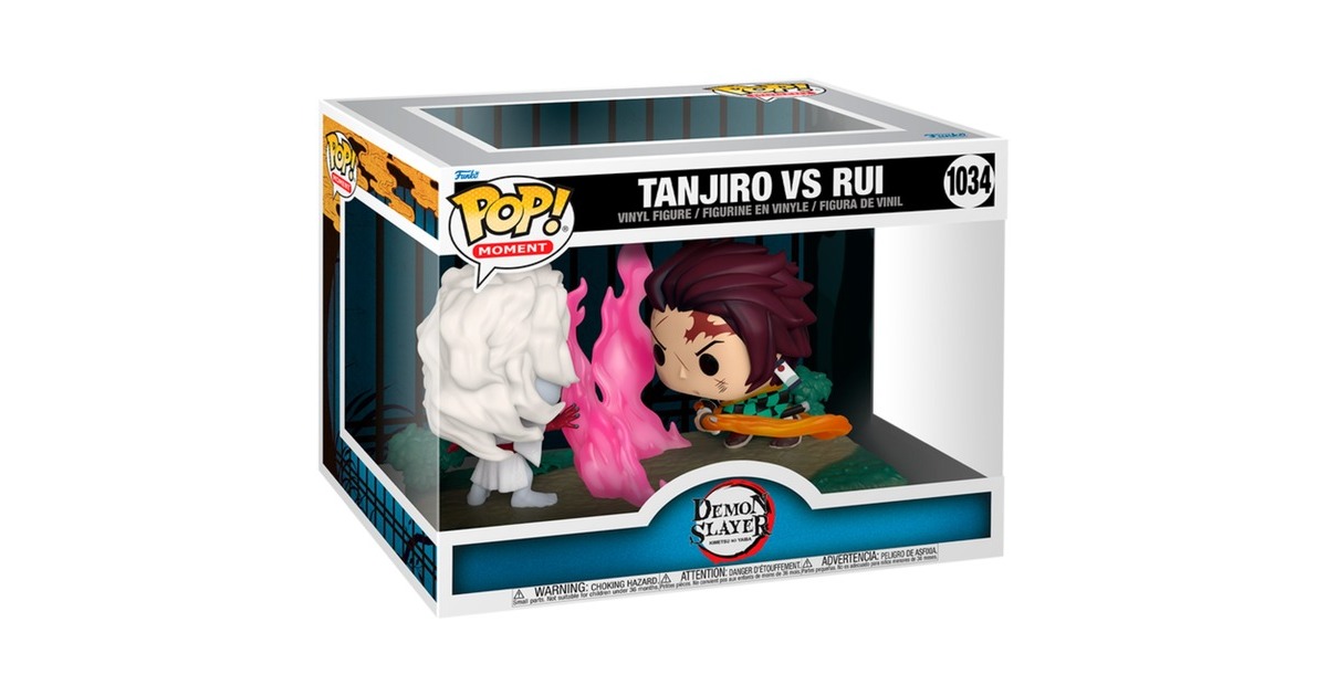 Funko POP! Moments Demon Slayer - Tanjiro vs. Rui, Spielfigur(10,8 cm)