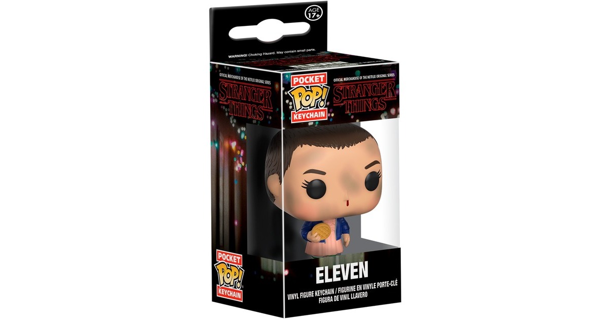 Funko POP! Schlüsselanhänger Stranger Things - Eleven with Eggo, Spielfigur(7,6 cm)