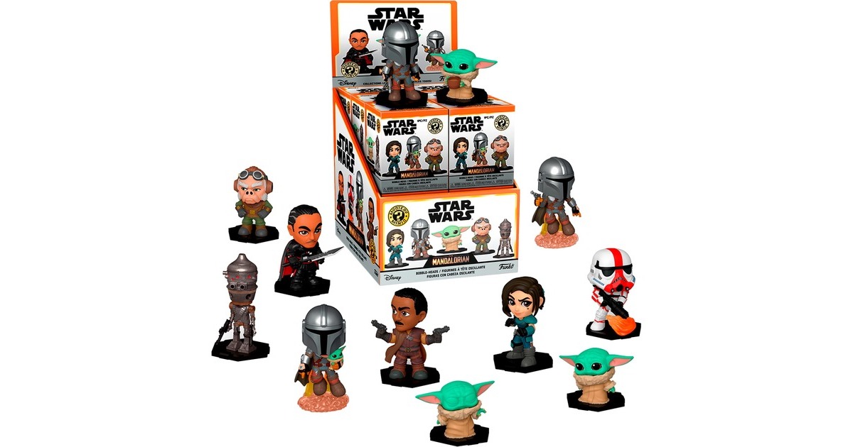 Funko Star Wars The Mandalorian Mystery Minis, Spielfigur(sortierter Artikel, 4,4 bis 8,2 cm, eine Figur)