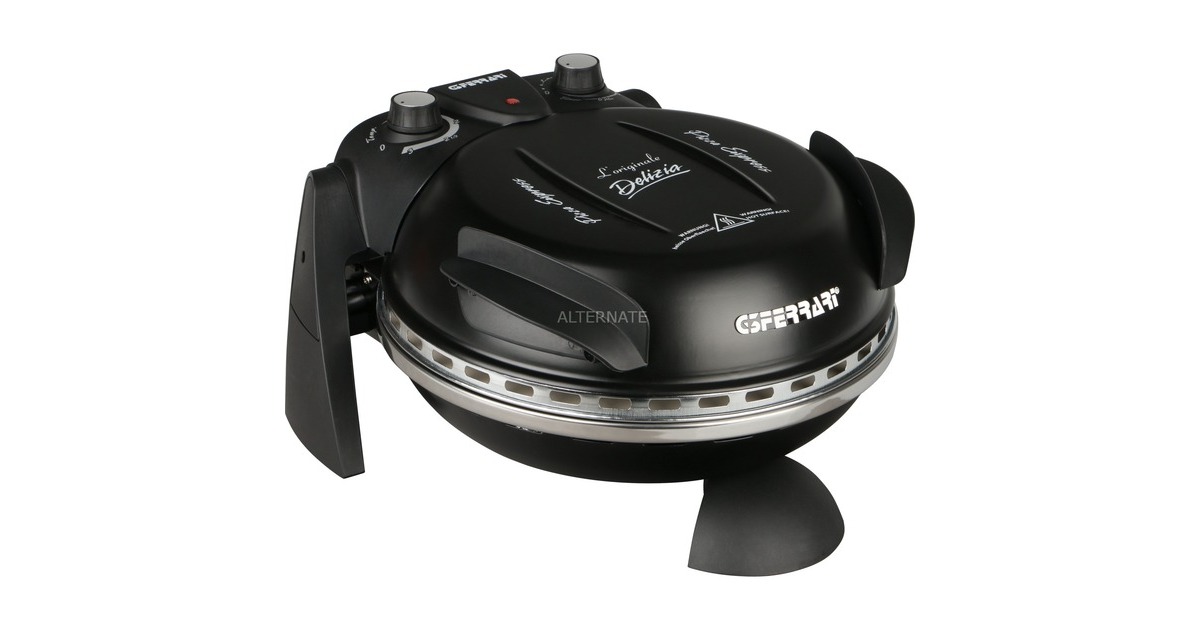 G3 Ferrari Delizia Pizzaofen G1000610(schwarz, 1.200 Watt, für Pizza Ø 31cm)