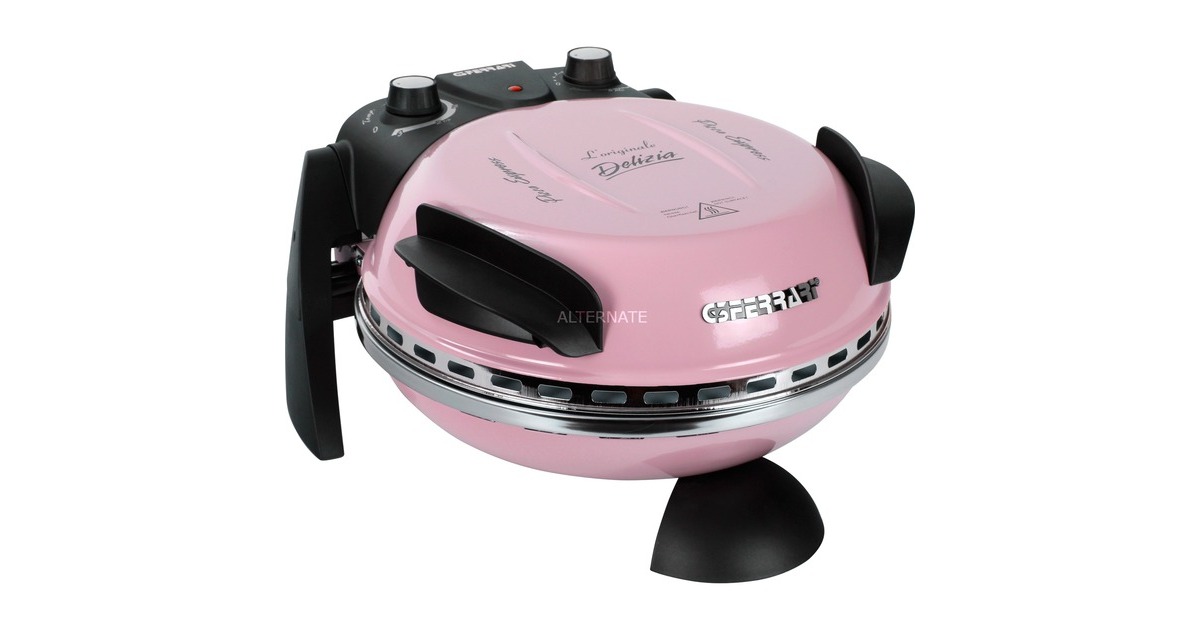 G3 Ferrari Delizia Pizzaofen G1000616 icy pink(hellrosa, 1.200 Watt, für Pizza Ø 31cm)