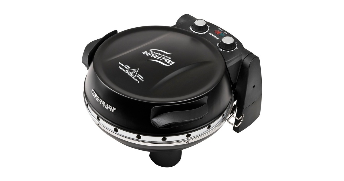 G3 Ferrari Pizzaofen Napoletana(schwarz, 1.200 Watt, für Pizza Ø 31cm, 2 Steine)