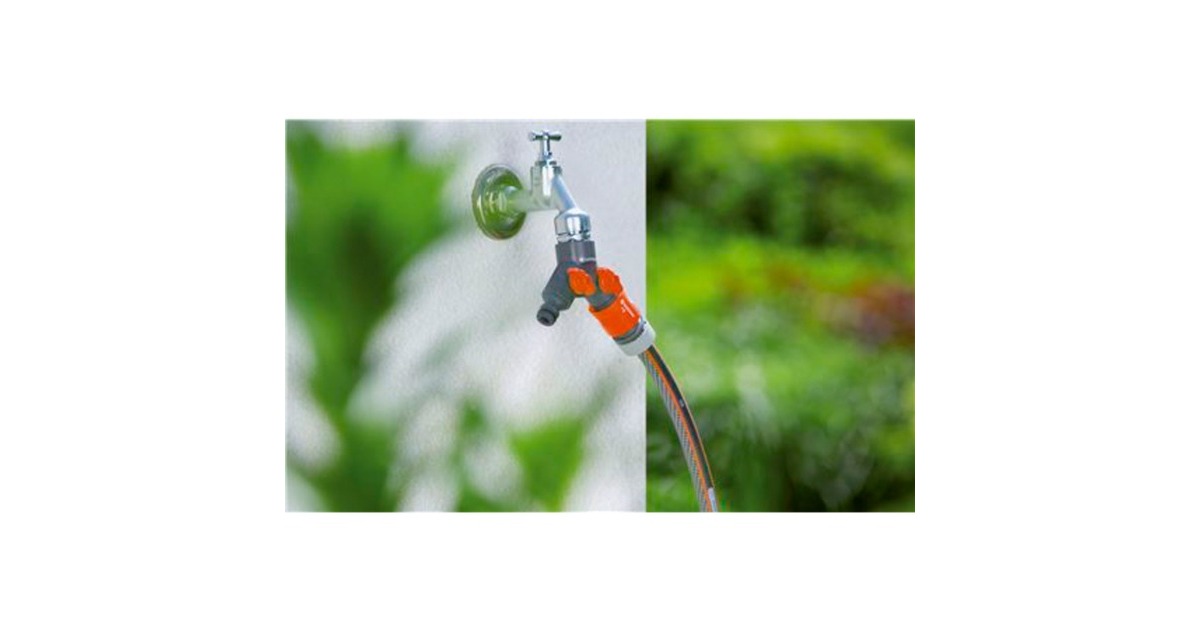 GARDENA 2-Wege Ventil 938-20, Hahnstück(grau/orange, 26,5mm (G 3/4