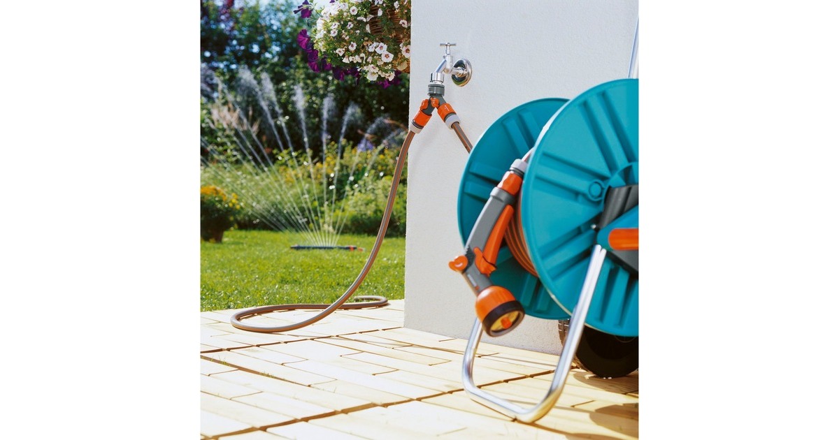 GARDENA 2-Wege-Ventil 940-20, Hahnstück(grau/orange, 33,3mm (G 1