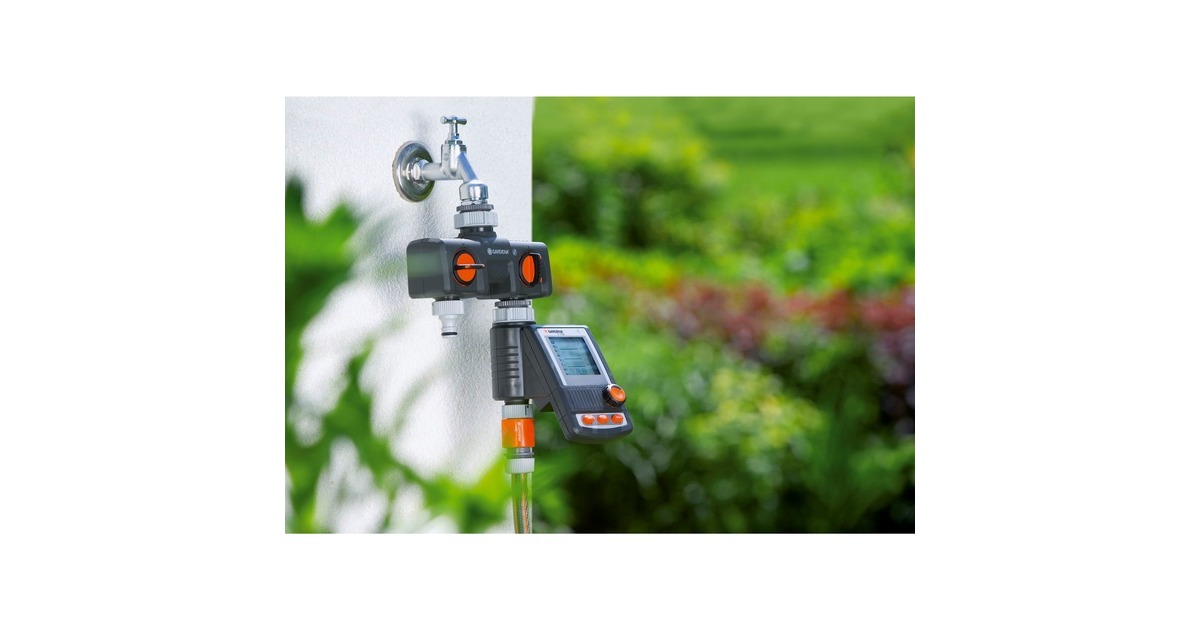 GARDENA 2-Wege-Verteiler 8193-20, Hahnstück(schwarz/grau, 26,5mm (G 3/4