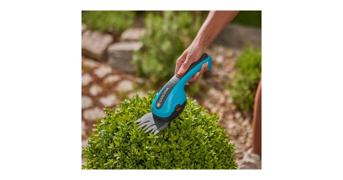 GARDENA Akku-Grasschere ClassicCut Li, 3,6Volt, Set mit Strauchmesser - Aktion(türkis/schwarz, Li-Ionen-Akku 2,5Ah)