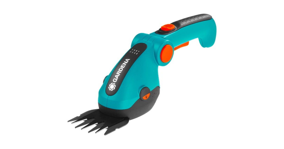 GARDENA Akku-Grasschere ComfortCut Li, 3,6Volt, Set mit Strauchmesser(türkis/schwarz, Li-Ionen-Akku 3,0Ah)