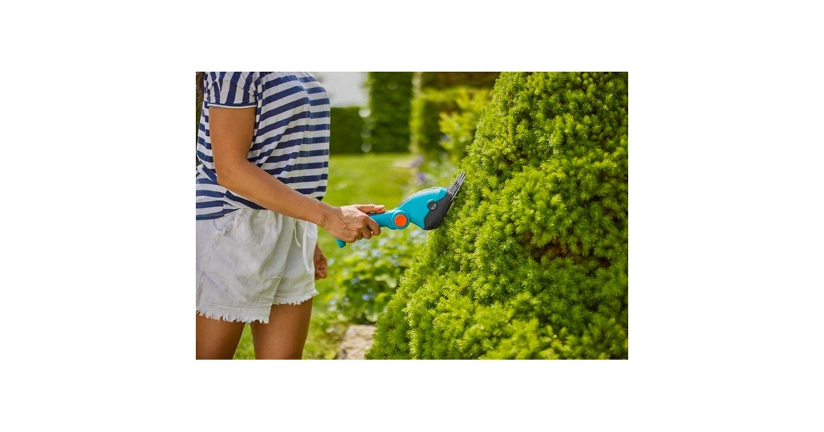GARDENA Akku-Grasschere ComfortCut Li, 3,6Volt, Set mit Strauchmesser(türkis/schwarz, Li-Ionen-Akku 3,0Ah)