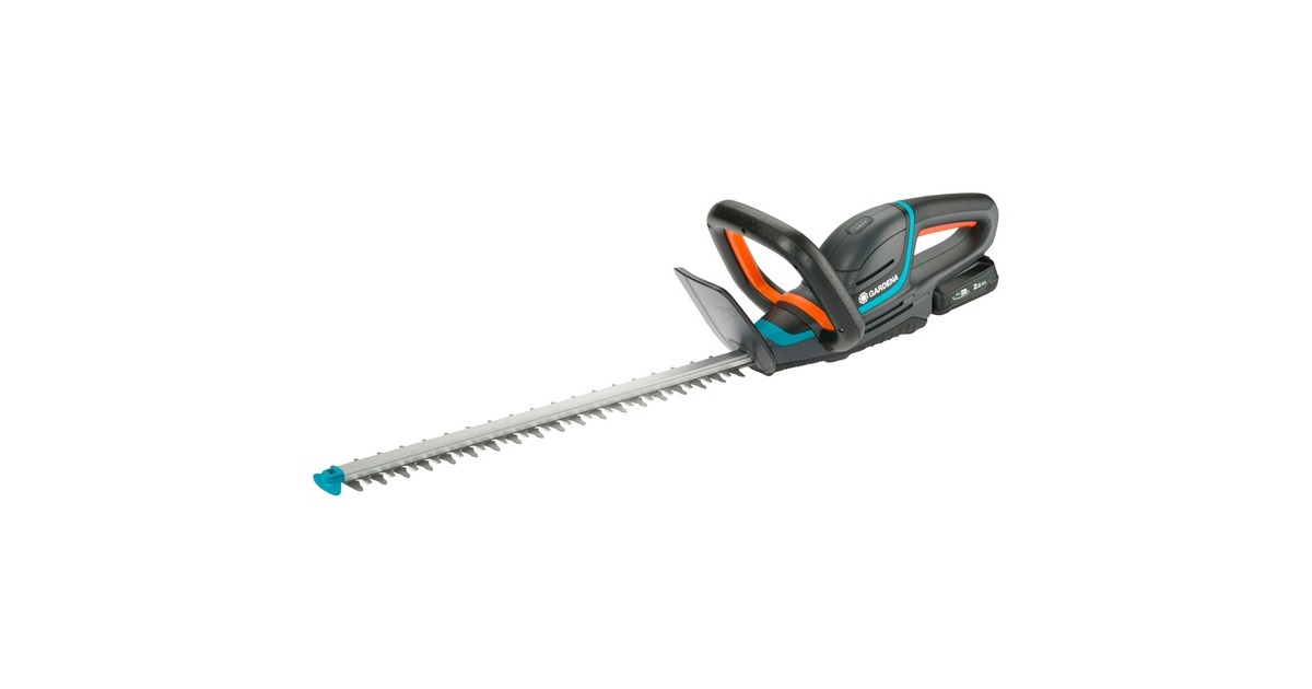 GARDENA Akku-Heckenschere ComfortCut 50/18V P4A, Ready-To-Use Set(grau/türkis, Li-Ion Akku 2,0Ah P4A, POWER FOR ALL ALLIANCE)