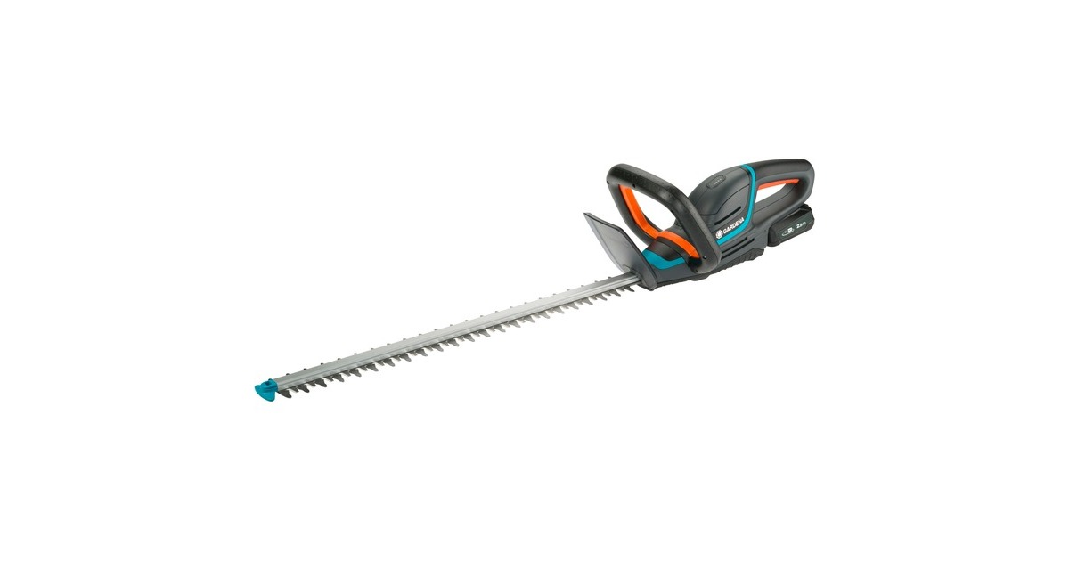 GARDENA Akku-Heckenschere ComfortCut 60/18V P4A, Ready-To-Use Set(grau/türkis, Li-Ion Akku 2,5Ah P4A, POWER FOR ALL ALLIANCE)