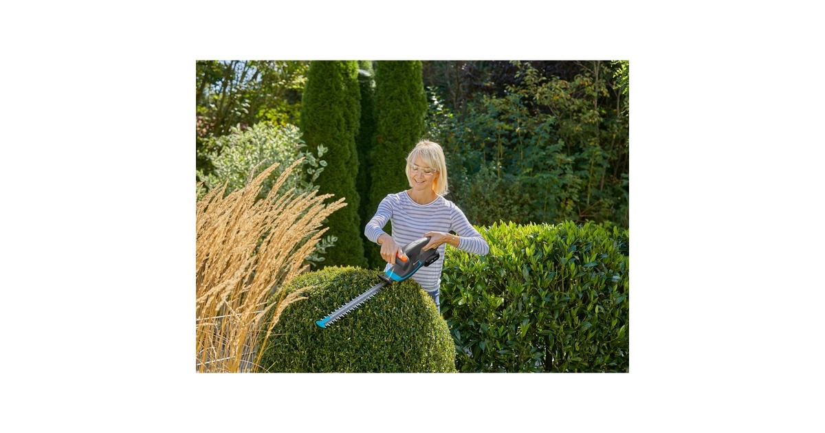 GARDENA Akku-Heckenschere EasyCut 40/18V P4A solo, 18Volt(dunkelgrau/türkis, ohne Akku und Ladegerät, POWER FOR ALL ALLIANCE)